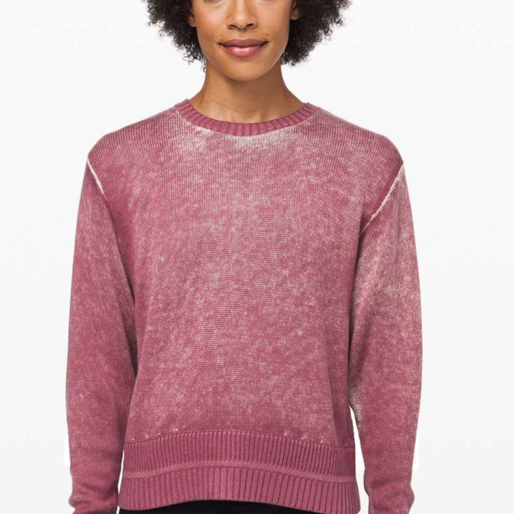 lululemon athletica Pink Crew Neck Sweater